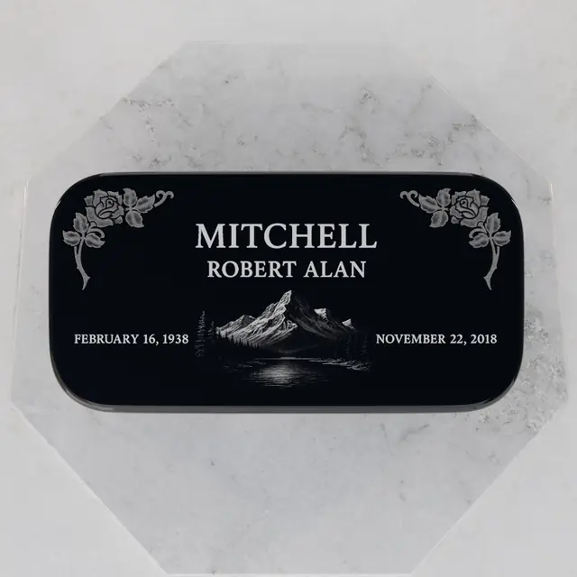 Luxury Pillow-Top Granite Grave Marker — luxury granite memorial headstone