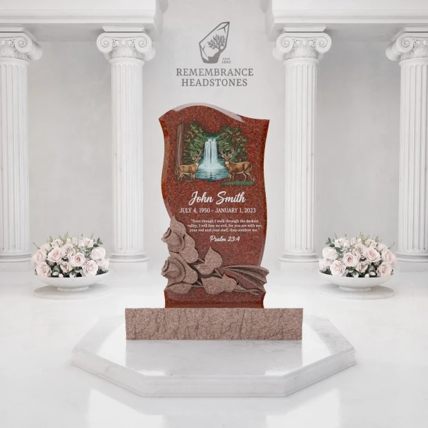 Headstone with Flowers — Every Way Families Add Floral Color to a Memorial