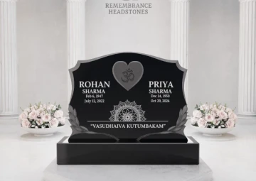 Double Headstones for Husband and Wife and the Craft of Carving a Marriage