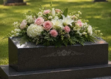 Headstone Flower Saddle Arrangements and the Craft of Crowning a Monument
