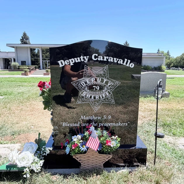 Deputy Sheriff Tribute Granite Headstone