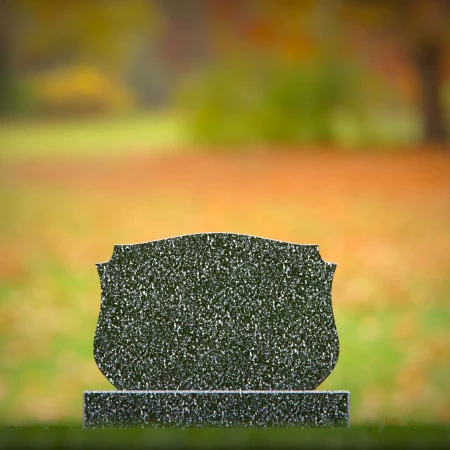 1759 - Elegant Shield-Shaped Memorial Headstone – A Distinguished Tribute