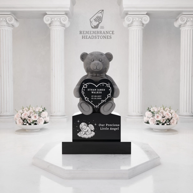 Luxury Teddy Bear Heart Child Memorial