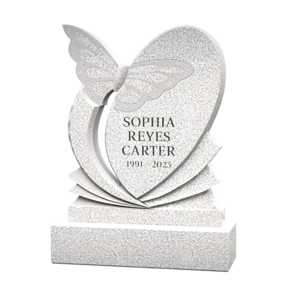 1201034 - Elegant Butterfly and Book-Themed Memorial Headstone Design 