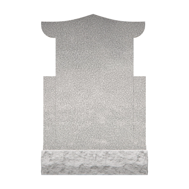 1206076 - Asian Style Upright Monument with Pagoda-Inspired Roof and Floral Engraving