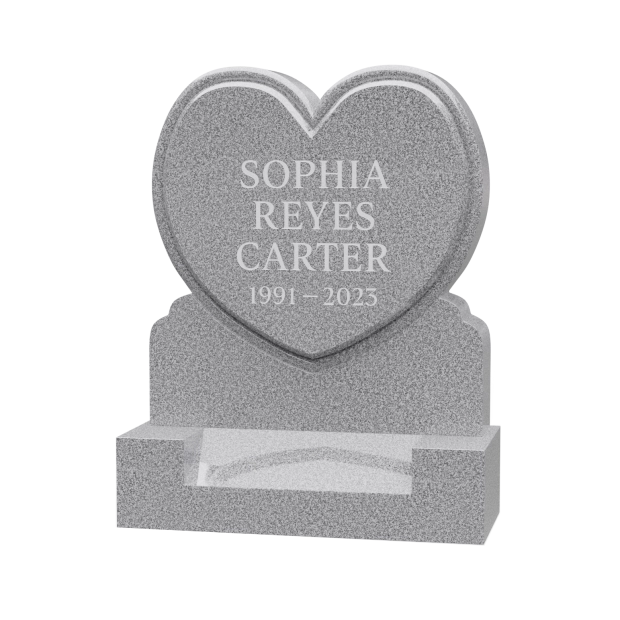 1201008 - Lápida Conmemorativa en Forma de Corazón - Un Símbolo de Amor y Recuerdo Eterno