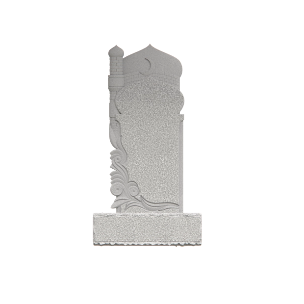 1205102 - Islamic Style Granite Headstone with Mosque-Inspired Arch