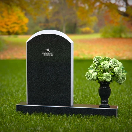 1337 - Classic Arched Headstone with Elegant Polished Edges