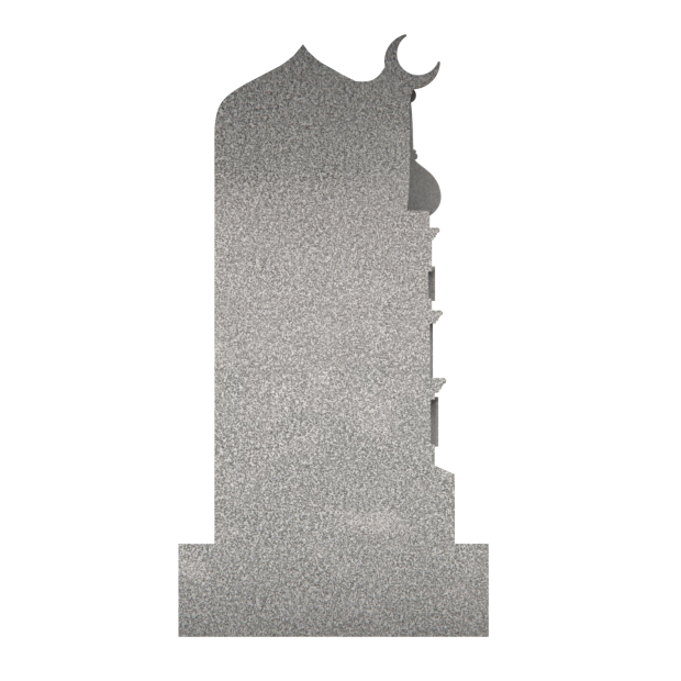 1204092 - Granite Upright Headstone With Mosque Minaret Design