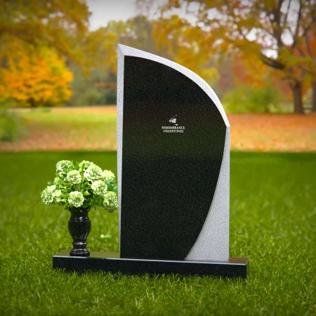 1345 - Elegant Slant Memorial Headstone