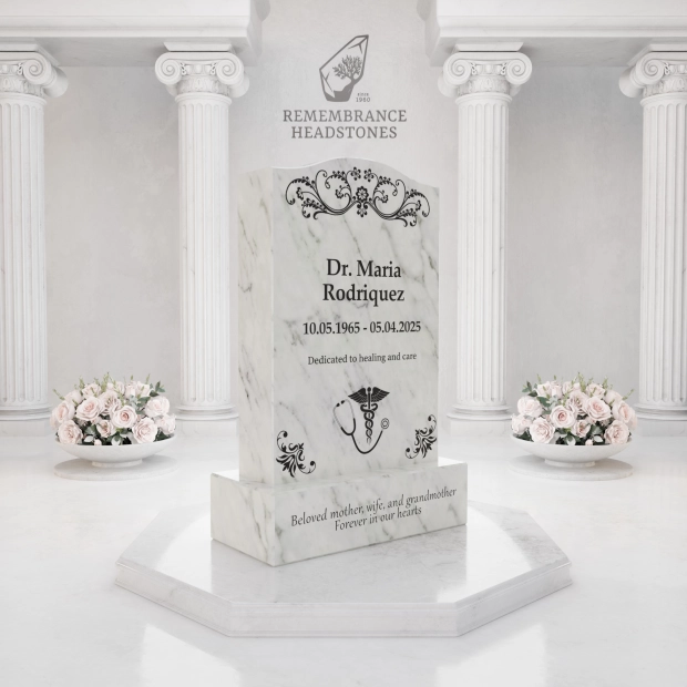 Luxury Medical Tribute Granite Headstone