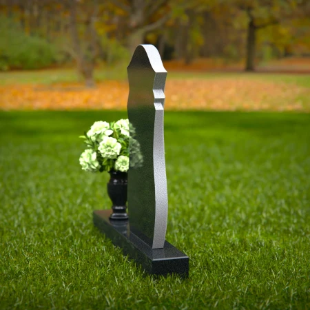 1366 - Elegant Curved Granite Headstone – A Timeless Memorial Tribute - 50