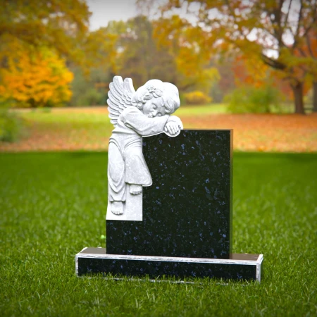 1440 - Children’s Memorial Headstone with Sleeping Angel Design