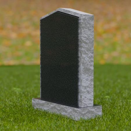 1711 - Traditional Memorial Headstone with Textured Border - 7