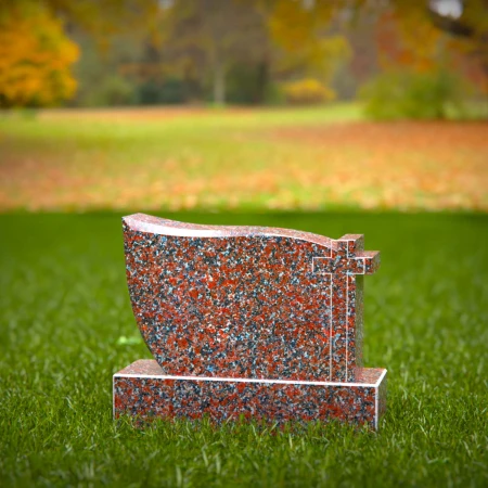 1388 - Christian Memorial Headstone with Cross Engraving