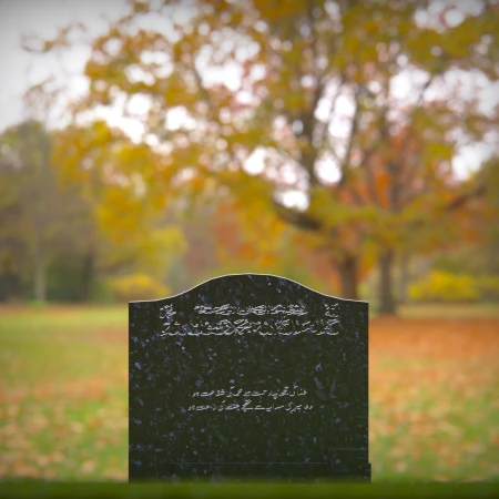 1418 - Islamic Headstone with Arabic Inscription in a Serene Cemetery - 6