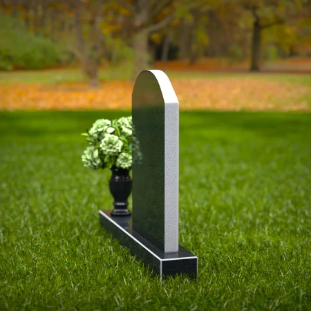 1337 - Classic Arched Headstone with Elegant Polished Edges - 32