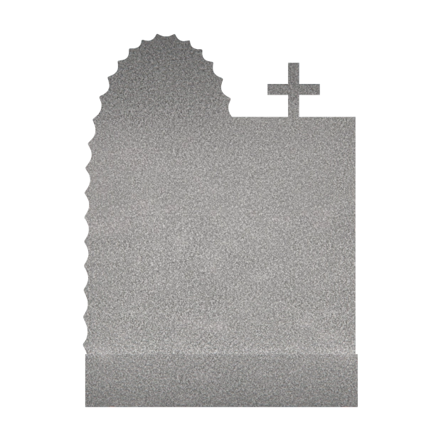 1205044 - Religious Upright Headstone With Cross and Virgin Mary Engraving