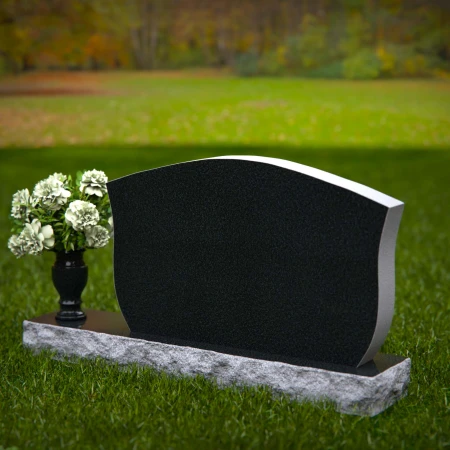 1326 - Elegant Contoured Headstone with Flower Vase - 56