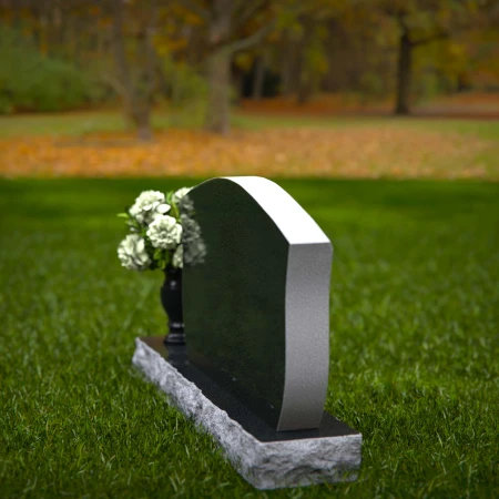 1326 - Elegant Contoured Headstone with Flower Vase - 53