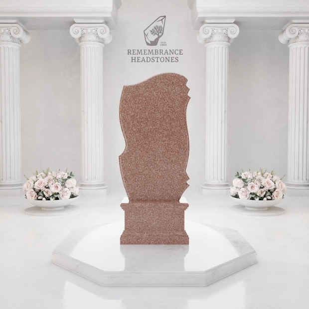 Luxury Virgin Mary Carved Granite Memorial