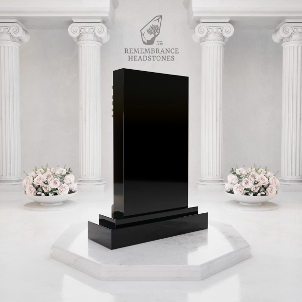Premium Tree of Life Upright Granite Headstone with Angel & Birds