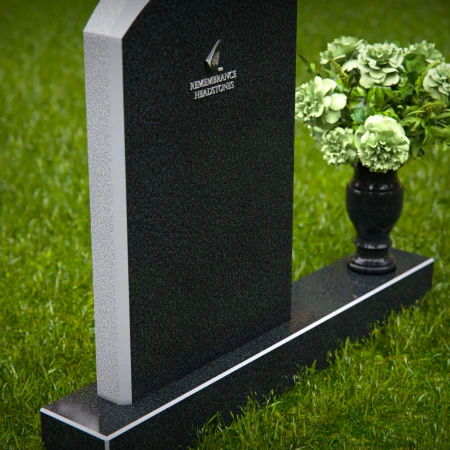 1337 - Classic Arched Headstone with Elegant Polished Edges - 19