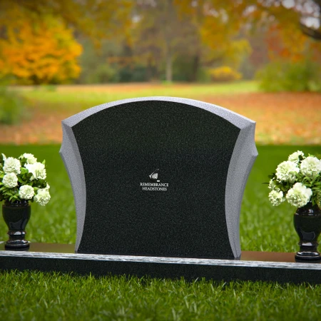 1352 - Elegant Granite Headstone – Timeless Memorial Design