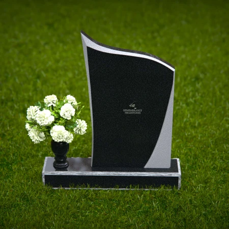 1344 - Modern Curved Memorial Headstone - 44