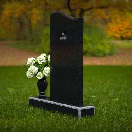 1367 - Modern Wave-Top Granite Headstone – A Timeless Tribute - 56