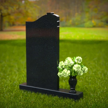 1373 - Granite Headstone with Cross Engraving – A Symbol of Faith and Remembrance - 43