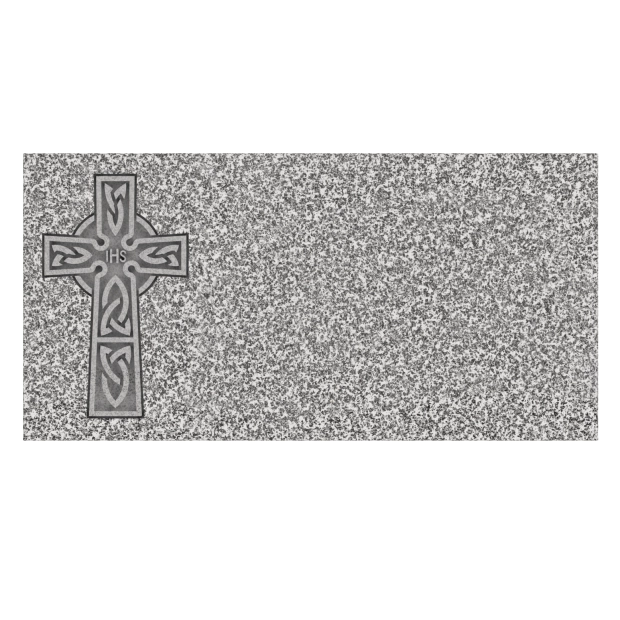 1107148 -Flat Headstone with Religious Elegance