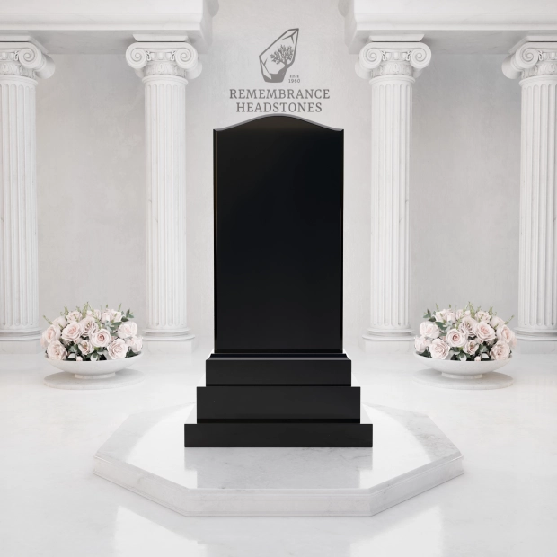 Luxury Praying Angel Granite Headstone with Cross Relief