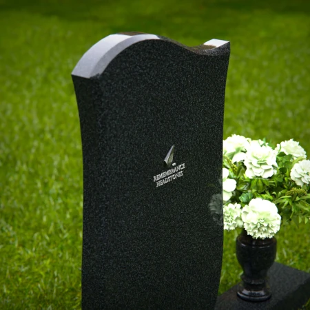 1346 - Modern Wave Design Headstone - 53