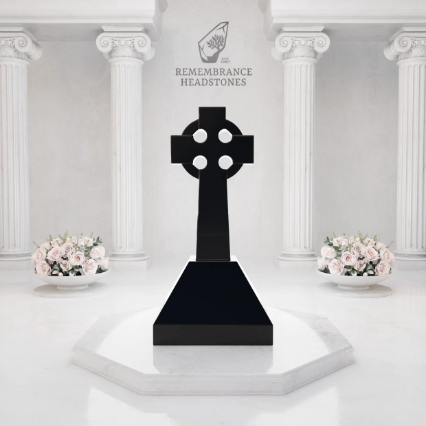 Luxury Celtic Cross Granite Headstone