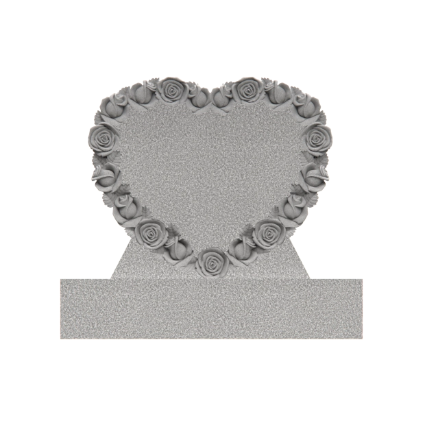 1201114 - Heart Shaped Child Memorial with Roses and Butterfly