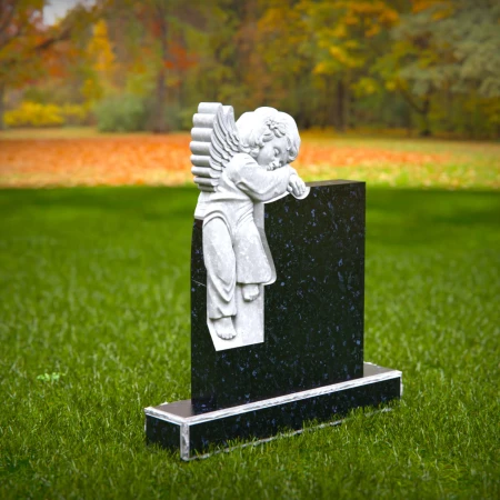 1440 - Children’s Memorial Headstone with Sleeping Angel Design - 6