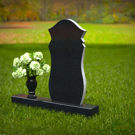 1366 - Elegant Curved Granite Headstone – A Timeless Memorial Tribute - 51