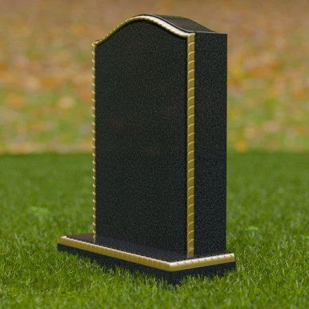 1700 - Classic Memorial Headstone with Elegant Border Detailing - 4