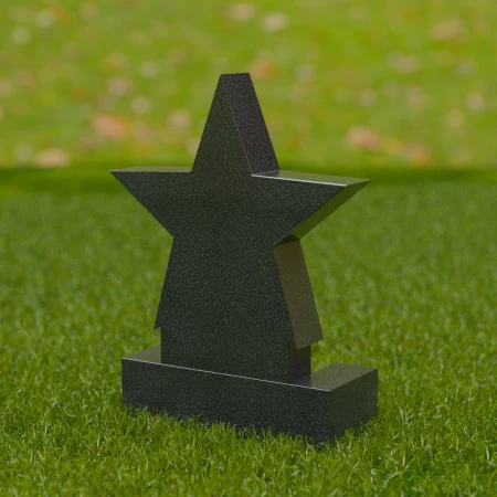 1703 - Star-Shaped Memorial Headstone for a Shining Tribute - 6