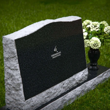 1347 - Rustic Elegance Granite Headstone - 48