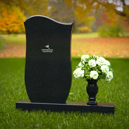 1346 - Modern Wave Design Headstone