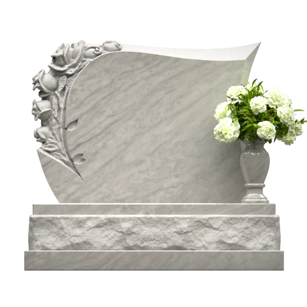 1204038 - Elegantes Granit-Herz-Denkmal mit Blumen- und Schmetterlingsdesign