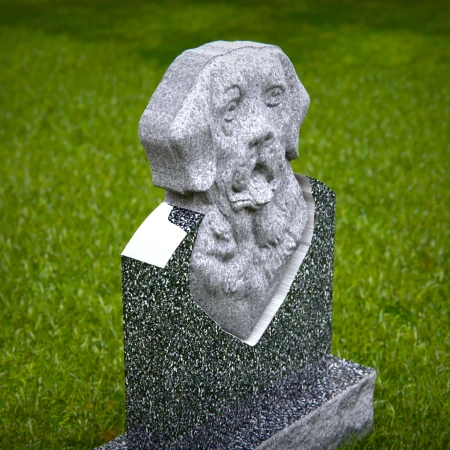 1468 - Custom Granite Dog Memorial Headstone with Engraved 3D Portrait - 4