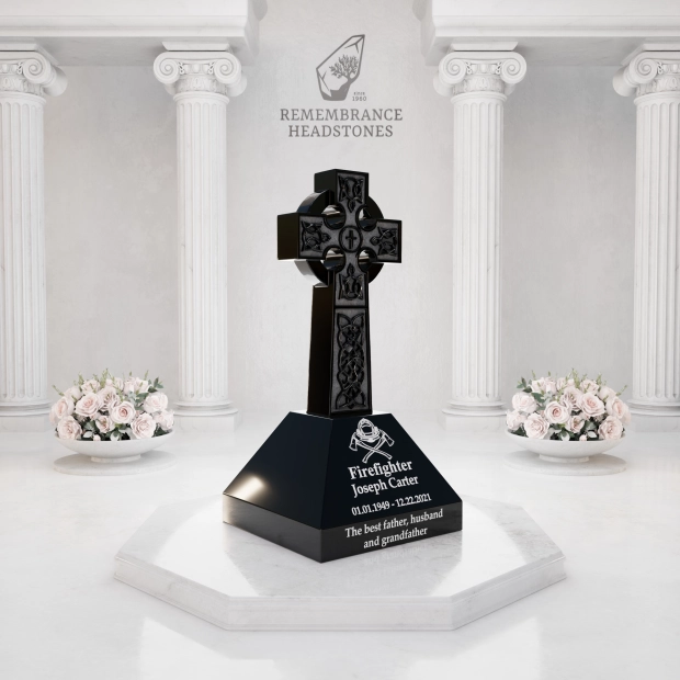 Luxury Celtic Cross Granite Headstone