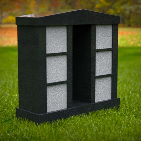 1626 - Elegant Columbarium Memorial with Sheltered Niche and Six Panels