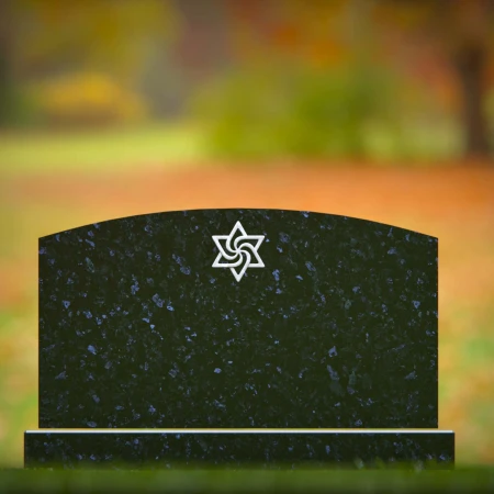 1392 - Jewish Memorial Headstone with Star of David - 7