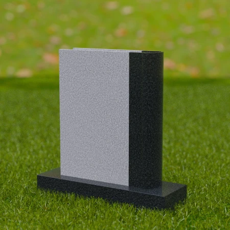 1698 - Modern Two-Tone Memorial Headstone - 6