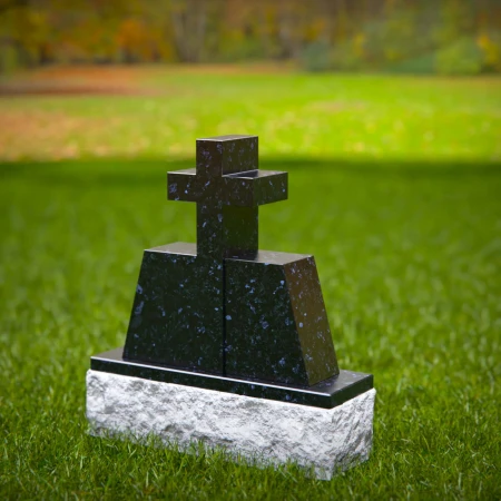 1756 - Modern Cross Memorial Headstone – A Symbol of Faith and Strength - 5