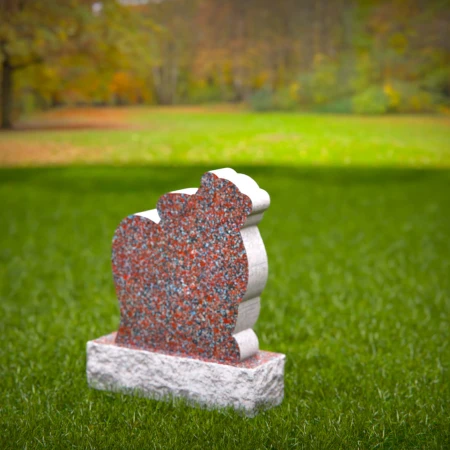 1439 - Children’s Memorial Headstone with Teddy Bear and Heart Design - 8